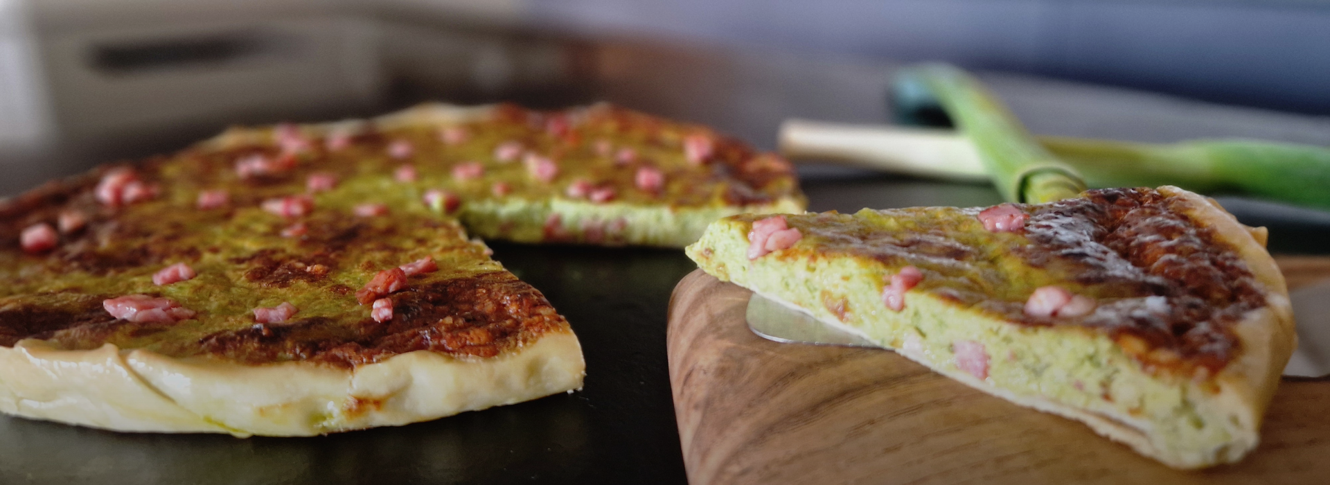 Lauchkuchen mit Speck